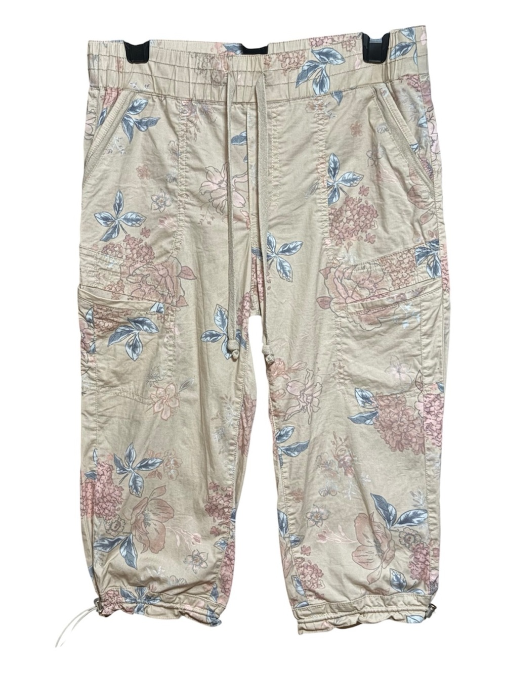 Democracy Beige Floral High-Rise Capris Pants 2